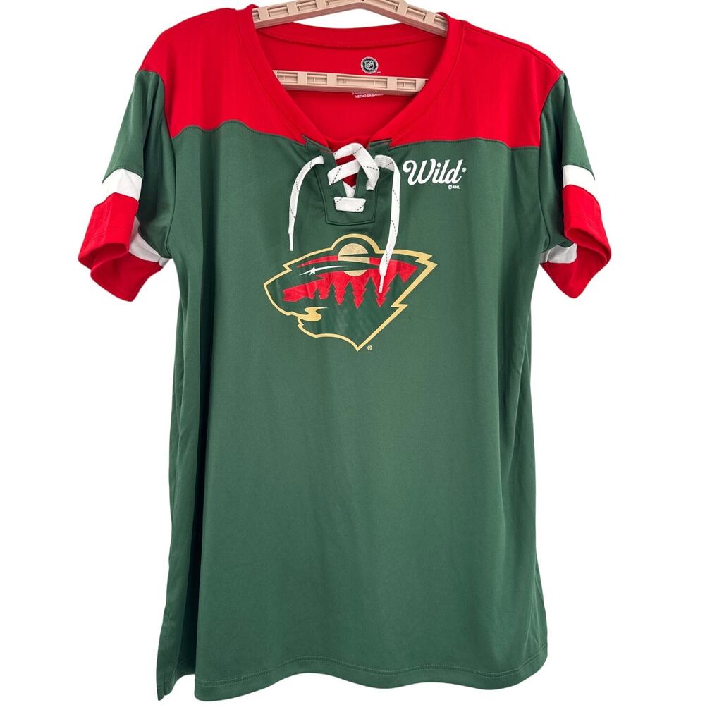 NHL Minnesota Wild green women shirt size M